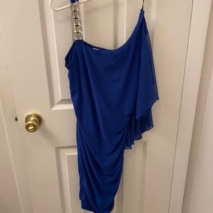 Off Shoulder Royal Blue dress